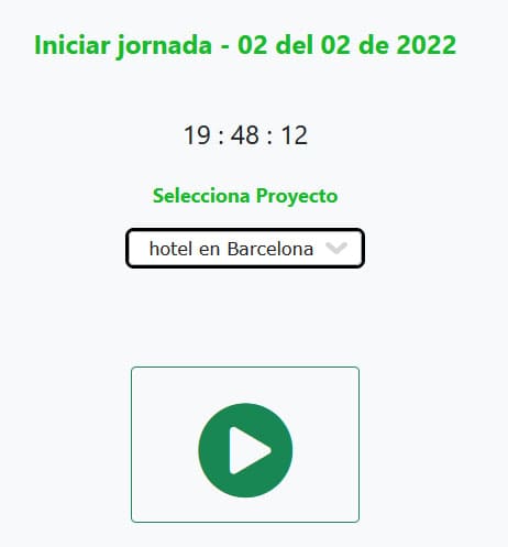 etempus inicio jornada marcaje